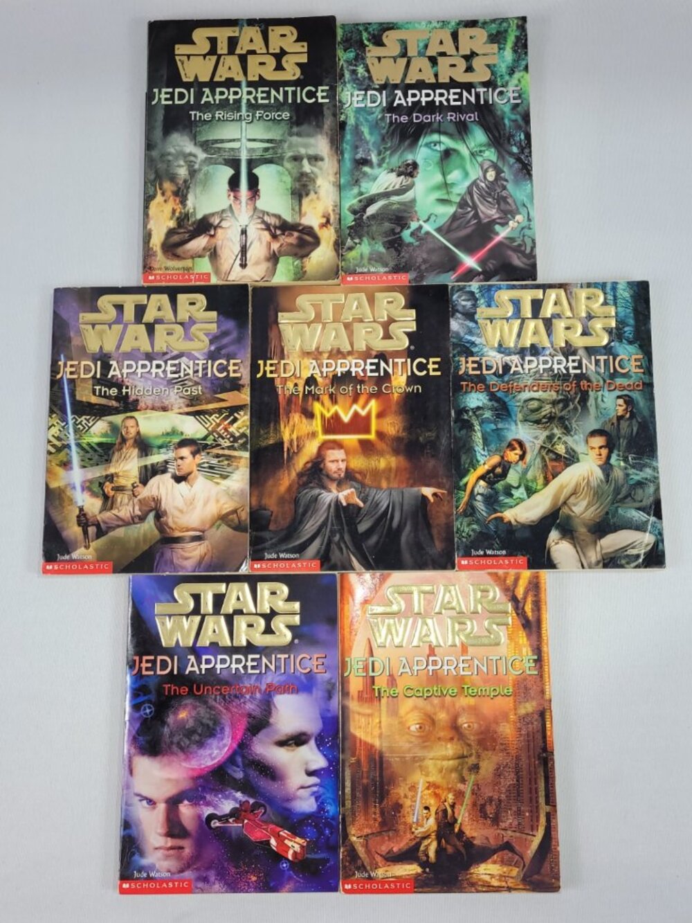 Star Wars Jedi Apprentice Vintage 7 Book Lot Jude Watson Paperbacks Scholastic
